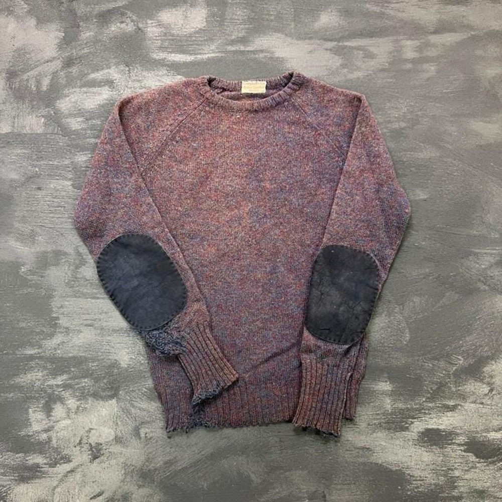 Vintage Campbell & Co Sweater Mens Medium Purple 1960s Distressed